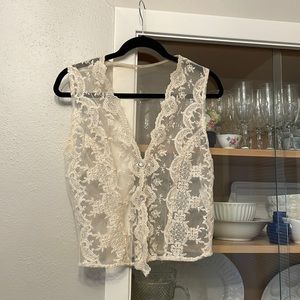 Vintage lace vest